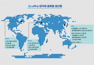 [뉴스]  에코프로, 한국-캐나다-헝가리  글로벌 3각 체제 구축… 세계시장 리딩